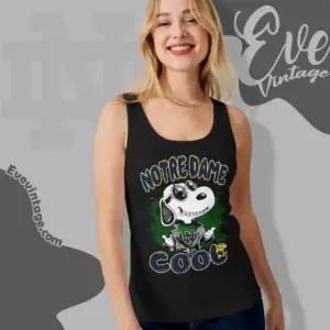 Snoopy Notre Dame Fighting Irish Cool Tank Top Racerback