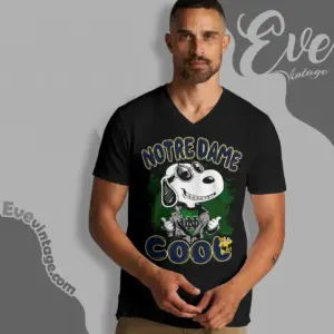 Snoopy Notre Dame Fighting Irish Cool V Neck TShirt