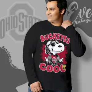 Snoopy Ohio State Buckeyes Cool Long Sleeve Tee