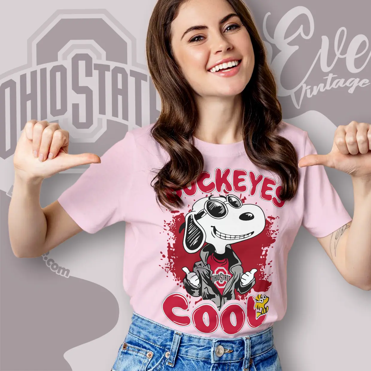 Snoopy Ohio State Buckeyes Cool Women T shirt Snoopy Ohio State Buckeyes Cool Women T shirt