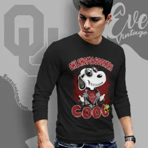 Snoopy Oklahoma Sooners Cool Long Sleeve Tee