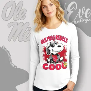 Snoopy Ole Miss Rebels Cool Long Sleeve Tee