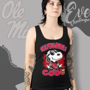 Snoopy Ole Miss Rebels Cool Tank Top Racerback