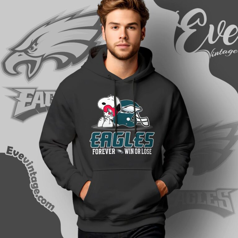 Snoopy Philadelphia Eagles Forever Win Or Lose Shirt Hoodie Snoopy Philadelphia Eagles Forever Win Or Lose Shirt Hoodie