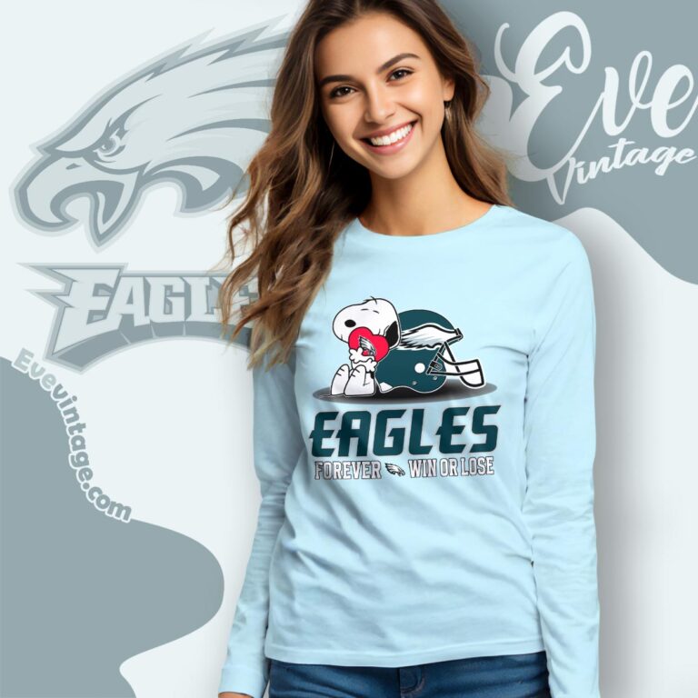 Snoopy Philadelphia Eagles Forever Win Or Lose Shirt Long Sleeve Tee Snoopy Philadelphia Eagles Forever Win Or Lose Shirt Long Sleeve Tee