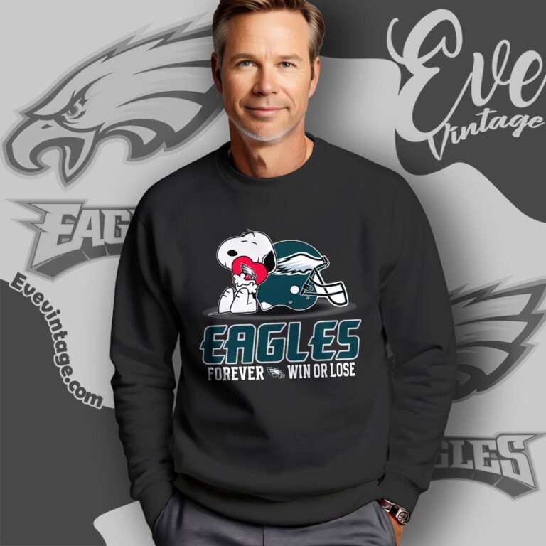 Snoopy Philadelphia Eagles Forever Win Or Lose Shirt Sweatshirt Snoopy Philadelphia Eagles Forever Win Or Lose Shirt Sweatshirt