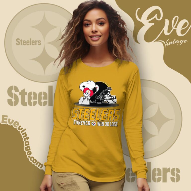 Snoopy Pittsburgh Steelers Forever Win Or Lose Shirt Long Sleeve Tee Snoopy Pittsburgh Steelers Forever Win Or Lose Shirt Long Sleeve Tee