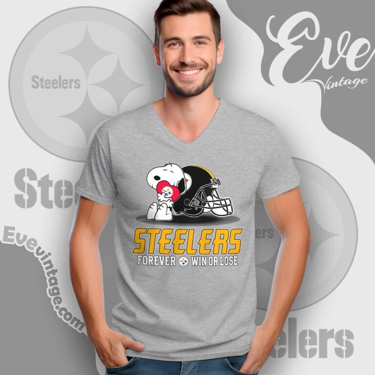 Snoopy Pittsburgh Steelers Forever Win Or Lose Shirt V Neck TShirt Snoopy Pittsburgh Steelers Forever Win Or Lose Shirt V Neck TShirt