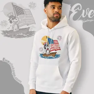 Snoopy Sailing Boat America 250th Anniversary Hoodie