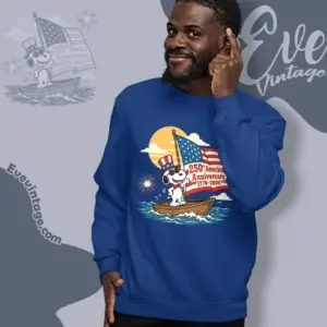 Snoopy Sailing Boat America 250th Anniversary Sweatshirt