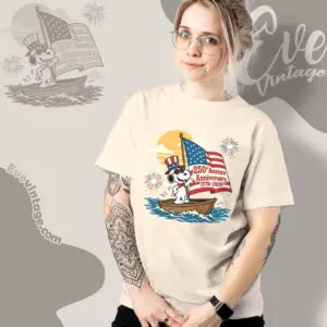 Snoopy Sailing Boat America 250th Anniversary Women T shirt