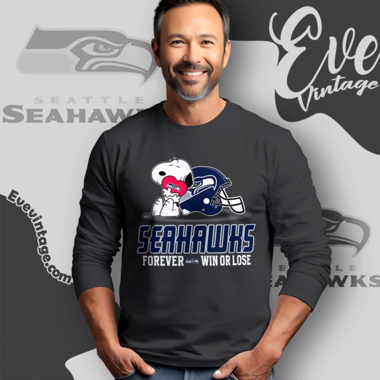 Snoopy Seattle Seahawks Forever Win Or Lose Shirt Long Sleeve Tee Snoopy Seattle Seahawks Forever Win Or Lose Shirt Long Sleeve Tee
