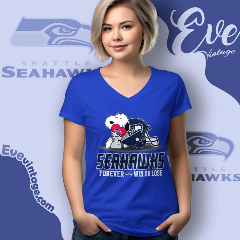 Snoopy Seattle Seahawks Forever Win Or Lose Shirt V Neck TShirt Snoopy Seattle Seahawks Forever Win Or Lose Shirt V Neck TShirt