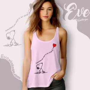 Snoopy Sometimes You Need To Let Thing Go Tank Top Racerback