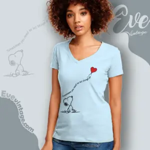 Snoopy Sometimes You Need To Let Thing Go V Neck TShirt