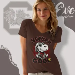 Snoopy South Carolina Gamecocks Cool V Neck TShirt