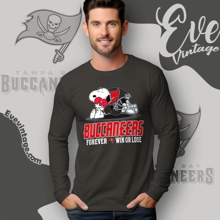 Snoopy Tampa Bay Buccaneers Forever Win Or Lose Shirt Long Sleeve Tee Snoopy Tampa Bay Buccaneers Forever Win Or Lose Shirt Long Sleeve Tee