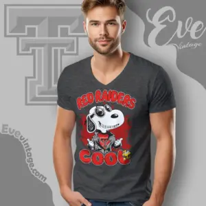 Snoopy Texas Tech Red Raiders Cool V Neck TShirt
