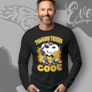 Snoopy Towson Tigers Cool Long Sleeve Tee