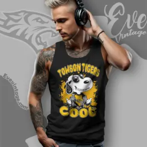 Snoopy Towson Tigers Cool Tank Top Racerback