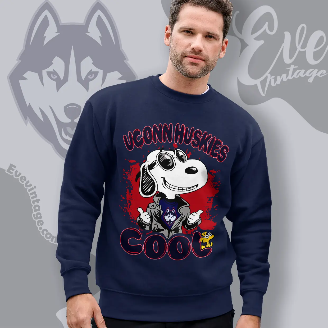 Snoopy Uconn Huskies Cool Sweatshirt Snoopy Uconn Huskies Cool Sweatshirt
