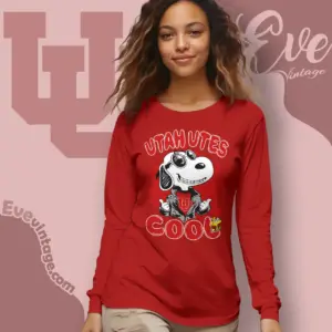 Snoopy Utah Utes Cool Long Sleeve Tee