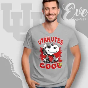 Snoopy Utah Utes Cool V Neck TShirt