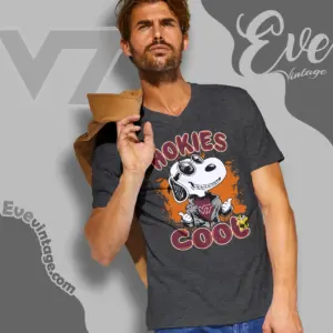 Snoopy Virginia Tech Hokies Cool V Neck TShirt