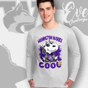 Snoopy Washington Huskies Cool Long Sleeve Tee