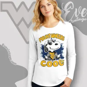 Snoopy West Virginia Mountaineers Cool Long Sleeve Tee