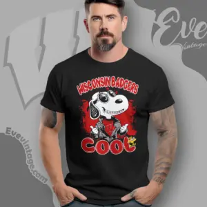 Snoopy Wisconsin Badgers Cool T shirt