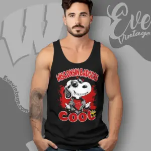 Snoopy Wisconsin Badgers Cool Tank Top Racerback