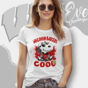 Snoopy Wisconsin Badgers Cool Women T shirt