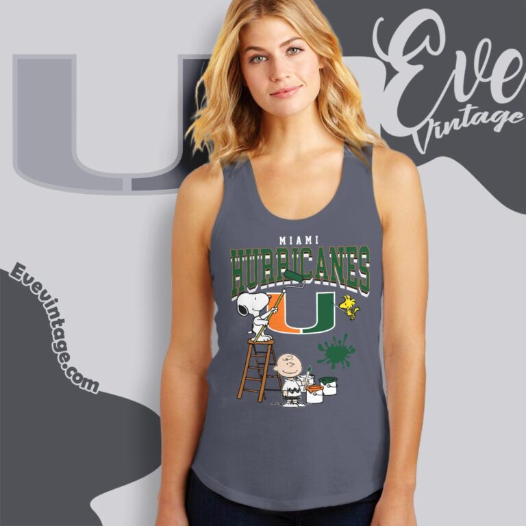 Snoopy Woodstock Miami Hurricanes Wall Paint Shirt Tank Top Racerback Snoopy Woodstock Miami Hurricanes Wall Paint Shirt Tank Top Racerback