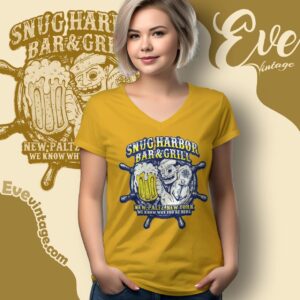 Snug Harbor Bar And Grill Shirt Ny Dive Bar V Neck TShirt