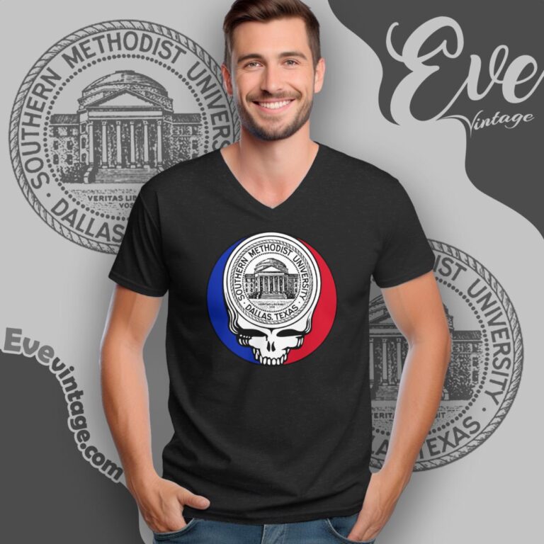 Southern Methodist University Steal Your Face Grateful Dead Shirt V Neck TShirt Southern Methodist University Steal Your Face Grateful Dead Shirt V Neck TShirt