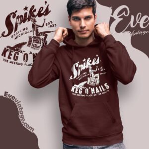 Spike's Keg O' Nails Shirt Grayling Michigan Dive Bar Hoodie