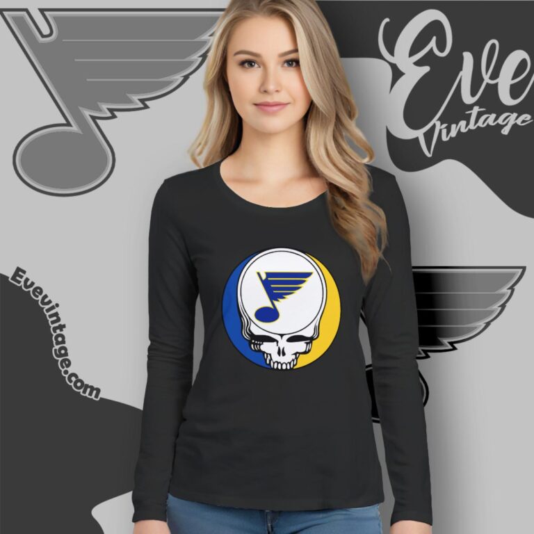 St Louis Blues Steal Your Face Grateful Dead Shirt Long Sleeve Tee St Louis Blues Steal Your Face Grateful Dead Shirt Long Sleeve Tee