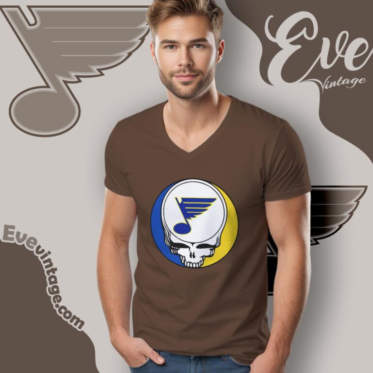 St Louis Blues Steal Your Face Grateful Dead Shirt V Neck TShirt St Louis Blues Steal Your Face Grateful Dead Shirt V Neck TShirt
