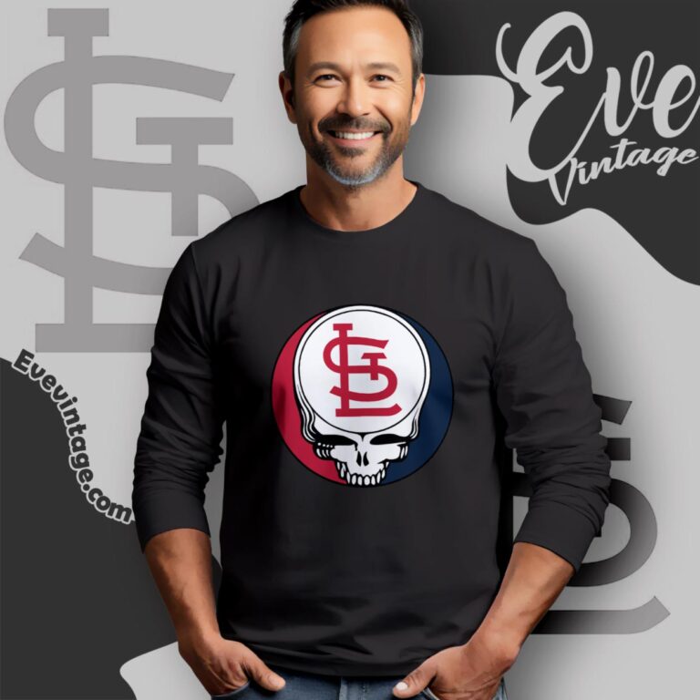 St Louis Cardinals Steal Your Face Grateful Dead Shirt Long Sleeve Tee St Louis Cardinals Steal Your Face Grateful Dead Shirt Long Sleeve Tee