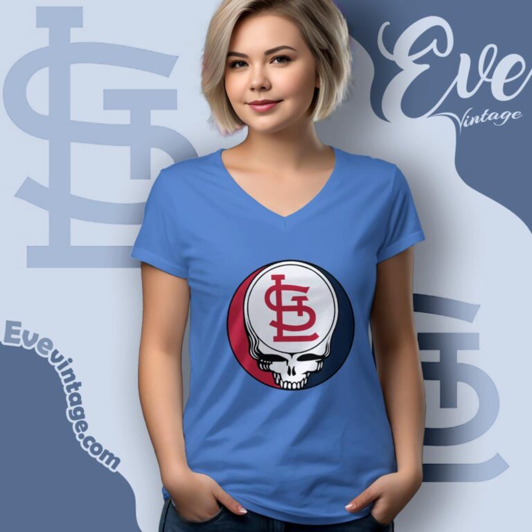 St Louis Cardinals Steal Your Face Grateful Dead Shirt V Neck TShirt St Louis Cardinals Steal Your Face Grateful Dead Shirt V Neck TShirt