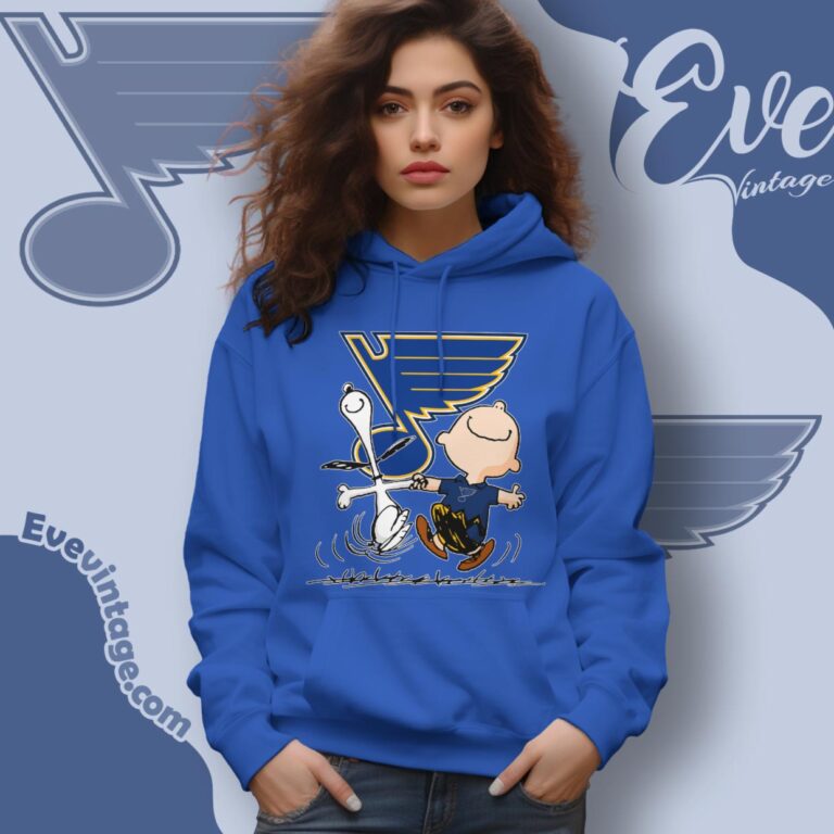 St Louis Blues Charlie Brown Snoopy Happy Dancing Shirt Hoodie St Louis Blues Charlie Brown Snoopy Happy Dancing Shirt Hoodie