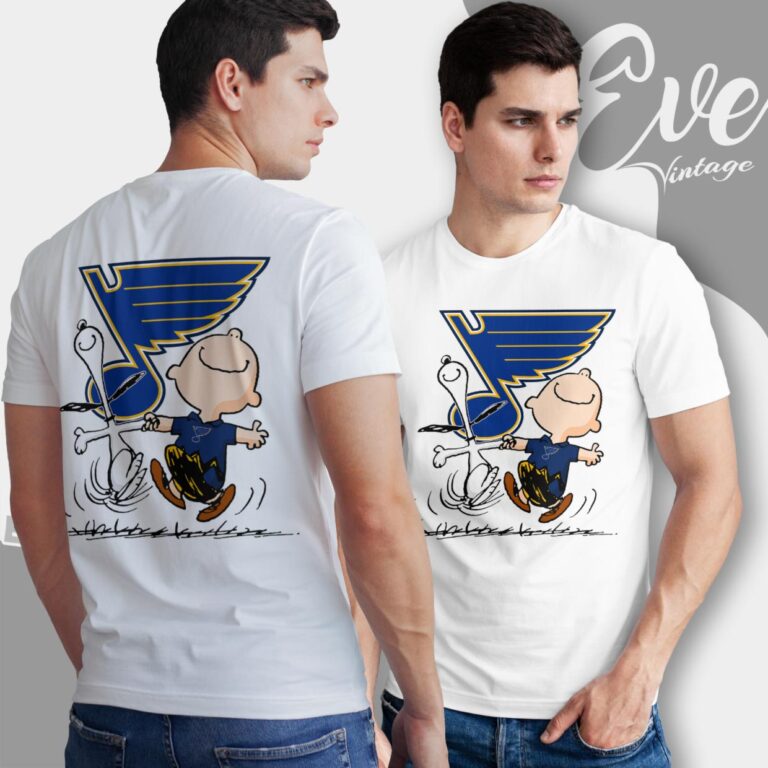 St Louis Blues Charlie Brown Snoopy Happy Dancing Shirt T Shirt St Louis Blues Charlie Brown Snoopy Happy Dancing Shirt T Shirt