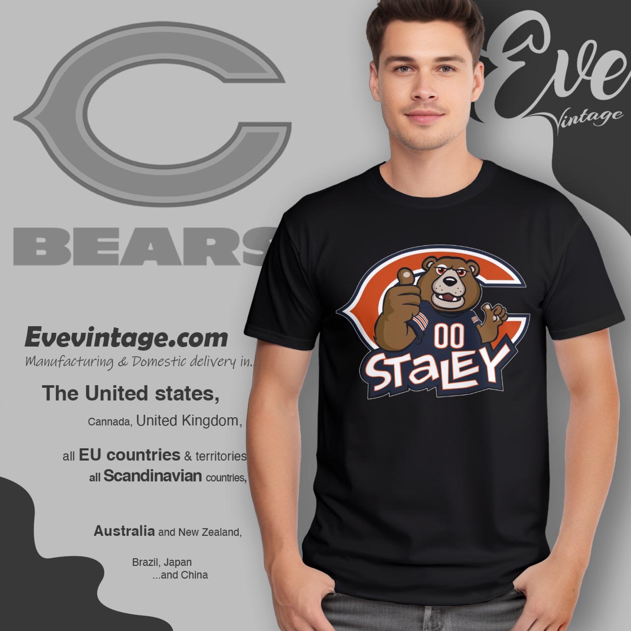 Staley Da Bear Chicago Bears Mascot Shirt Staley Da Bear Chicago Bears Mascot Shirt