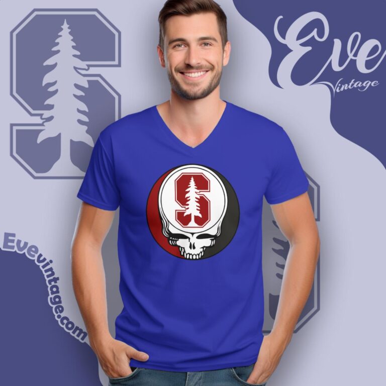 Stanford University Steal Your Face Grateful Dead Shirt V Neck TShirt Stanford University Steal Your Face Grateful Dead Shirt V Neck TShirt