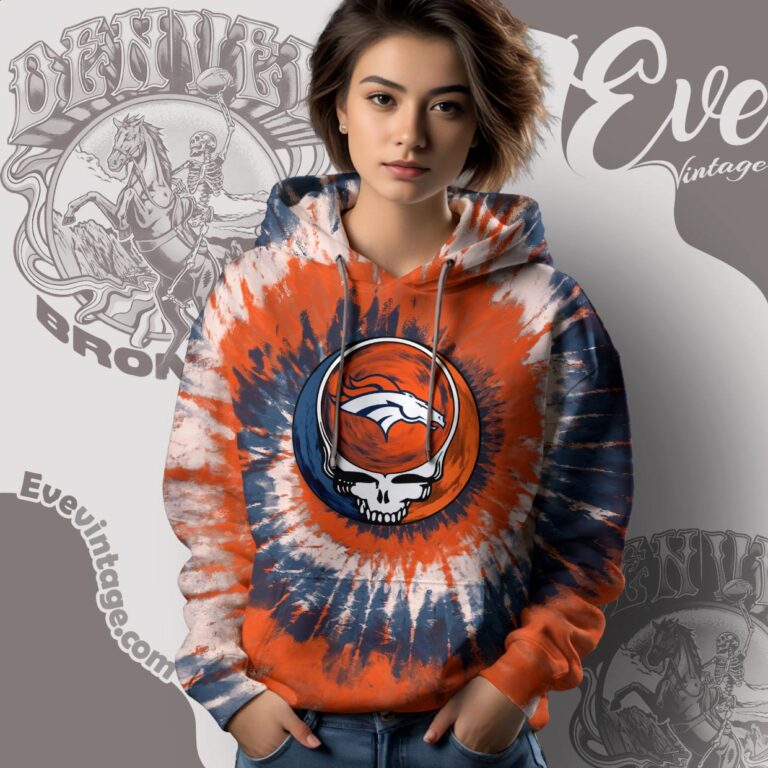 Stealie Denver Broncos Grateful Dead Tie Dye Shirt Hoodie Stealie Denver Broncos Grateful Dead Tie Dye Shirt Hoodie