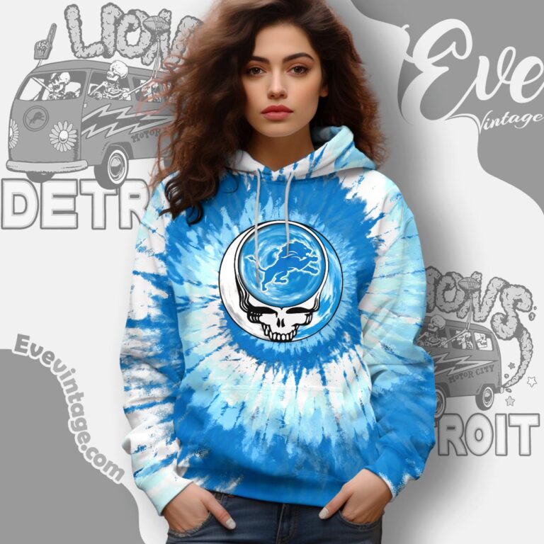 Stealie Detroit Lions Grateful Dead Tie dye Shirt Hoodie Stealie Detroit Lions Grateful Dead Tie dye Shirt Hoodie