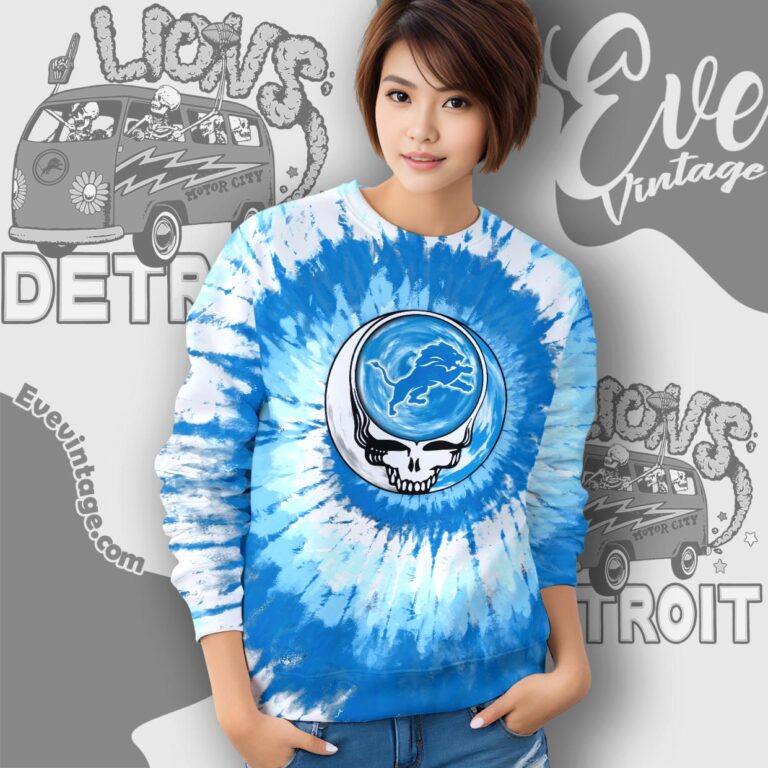 Stealie Detroit Lions Grateful Dead Tie dye Shirt Sweatshirt Stealie Detroit Lions Grateful Dead Tie dye Shirt Sweatshirt