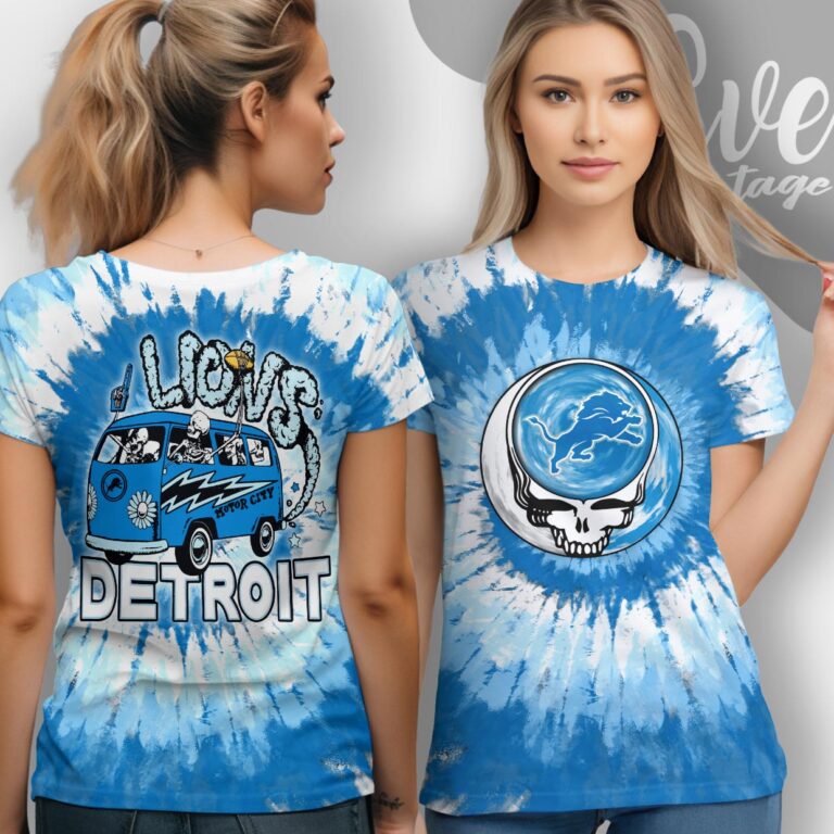 Stealie Detroit Lions Grateful Dead Tie dye Shirt Women T shirt Stealie Detroit Lions Grateful Dead Tie dye Shirt Women T shirt