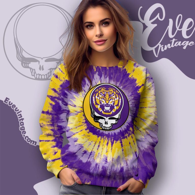Stealie Lsu Tigers Grateful Dead Tie Dye Shirt Sweatshirt Stealie Lsu Tigers Grateful Dead Tie Dye Shirt Sweatshirt